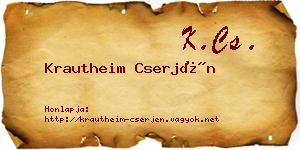 Krautheim Cserjén névjegykártya